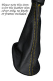 YELLOW STITCHING LEATHER MANUAL GEAR GAITER FITS DACIA LOGAN 04-11 CUSTOM NEW
