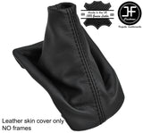 BLACK STITCH TOP GRAIN LEATHER MANUAL GEAR GAITER FITS PEUGEOT 208 2012-2018