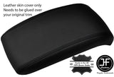 BLACK STITCH TOP GRAIN LEATHER ARMREST LID COVER FITS NISSAN JUKE 2010-2019