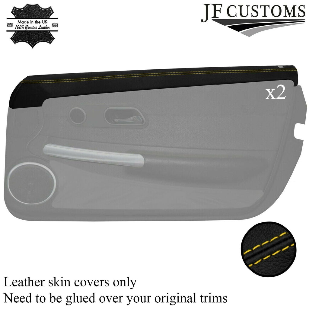 YELLOW STITCH 2X TOP FRONT DOOR CAPPING COVERS FOR CHRYSLER CROSSFIRE 04-08