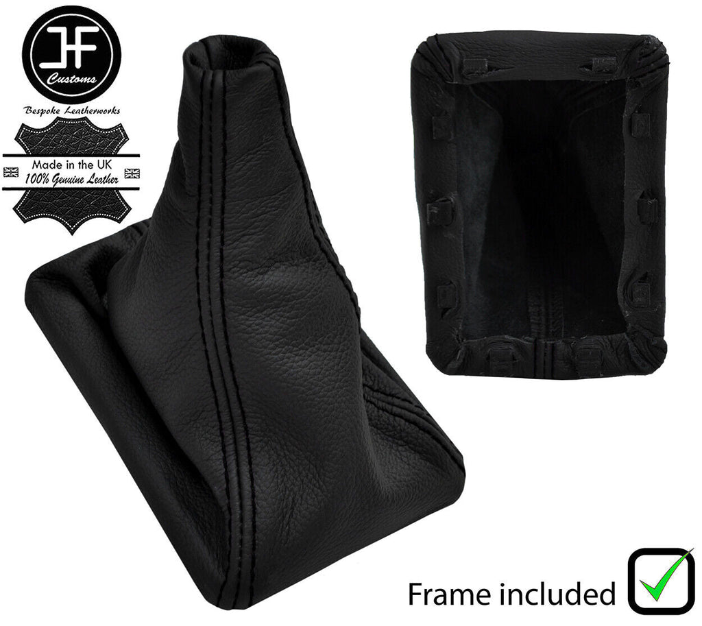 BLACK STITCH LEATHER MANUAL GEAR GAITER+PLASTIC FRAME FOR ROVER 800 820 825 827