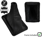 BLACK STITCH LEATHER MANUAL GEAR GAITER+PLASTIC FRAME FOR ROVER 800 820 825 827