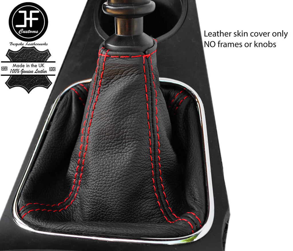 RED STITCH TOP GRAIN LEATHER MANUAL GEAR GAITER FITS TOYOTA AVENSIS T27 09-15
