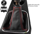 RED STITCH TOP GRAIN LEATHER MANUAL GEAR GAITER FITS TOYOTA AVENSIS T27 09-15