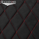 RED STITCH DIAMOND D GREY SUEDE FRONT HEADLINER COVER FOR VW CRAFTER 06-17