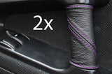 FITS MITSUBISHI FTO 2X DOOR HANDLE COVERS LEATHER PURPLE ST CUSTOM NEW