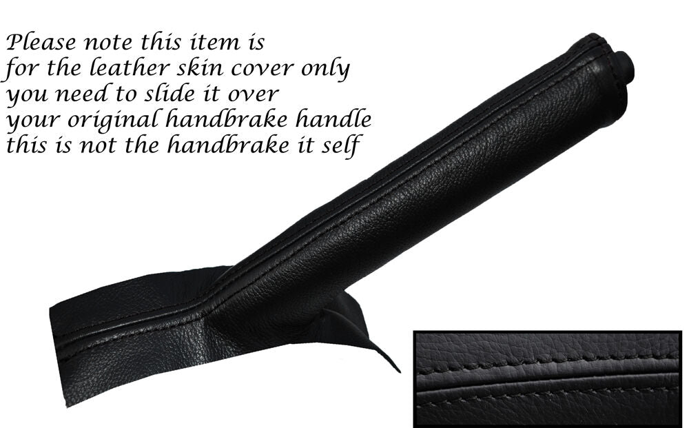 BLACK STITCHING LEATHER HANDBRAKE GAITER FITS GREAT WALL STEED 2010-2014