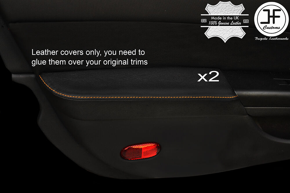 ORANGE STITCH 2X DOOR ARMREST LEATHER COVERS FITS 350Z Z33 2007-2009 FACELIFT