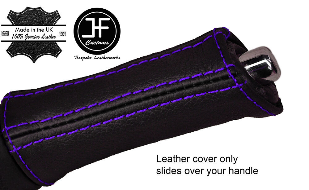 PURPLE STITCHING HANDBRAKE HANDLE LEATHER COVER FITS SUBARU LEGACY OUTBACK 04-09