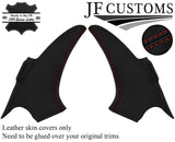 D RED STITCH LEATHER 2X C PILLAR TRIM COVER FOR ROVER 75 MG ZT SALOON 98-05