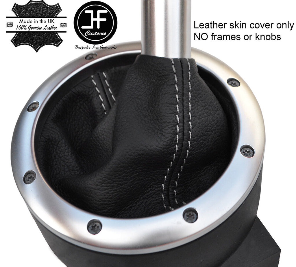 GREY STITCH TOP GRAIN REAL LEATHER MANUAL GEAR GAITER FITS AUDI TT MK1 98-06