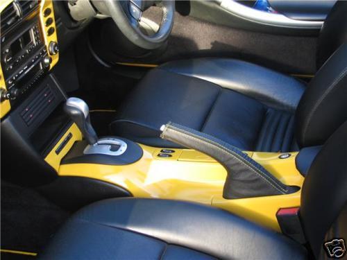 FITS PORSCHE BOXTER 996 986 HANDBRAKE GAITER YELLOW STITCH CUSTOM NEW MADE IN UK