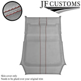 D RED STITCH L GREY SUEDE ROOF HEADLINER COVER FOR RENAULT CLIO MK3 05-09 5DR