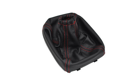 FITS DAEWOO LANOS 99-02 GEAR GAITOR red stitching REAL LEATHER NEW CUSTOM NEW