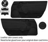 BLACK STITCH 2X DOOR CARD TRIM LEATHER COVER FOR PORSCHE BOXSTER 987 05-12