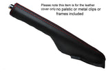 RED STITCHING LEATHER SKIN HANDBRAKE GAITER FITS HONDA PRELUDE 1987-1991
