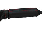 red stitch FITS VW T4 TRANSPORTER CARAVELLE CAMPER LTHR HANDBRAKE HANDLE COVER