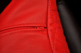 RED GENUINE LEATHER 1X EXCLUSIVE LUXURY CUSHION DIAMOND STITCH PADDED 18"x18"
