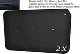 BLUE STITCH 2X FRONT DOOR CARDS LEATHER COVERS FITS MORRIS MINOR 1000 55-71