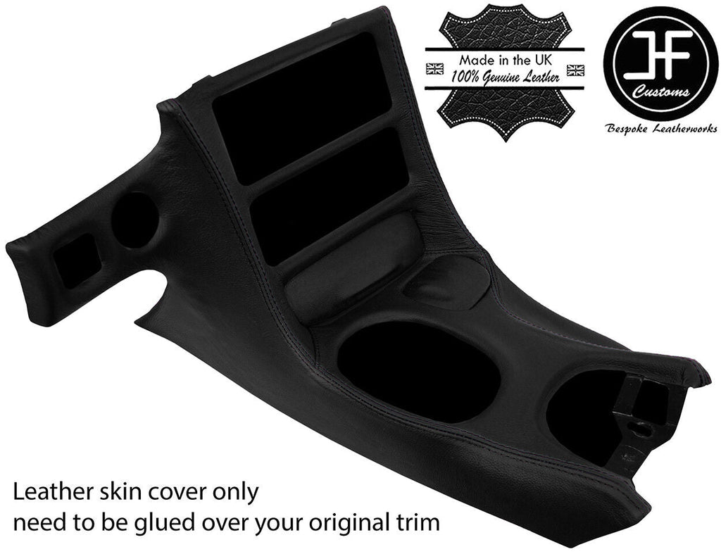 BLACK & BLACK LEATHER CONSOLE SHIFT BEZEL SURROUND COVER FOR CORVETTE C5 97-04