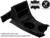 BLACK & BLACK LEATHER CONSOLE SHIFT BEZEL SURROUND COVER FOR CORVETTE C5 97-04