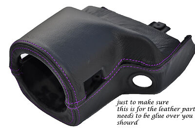 PURPLE STITCH FITS  MG MGF MGTF 95-05 STEERING WHEEL SHROUD LEATHER COVER ONLY
