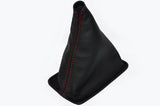 RED STITCH LEATHER GEAR GAITER FITS TOYOTA COROLLA E12 LEVIN ZZE122R 01-07