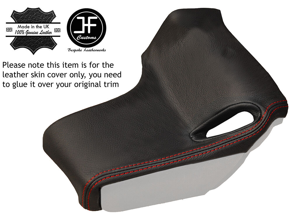 RED STITCH 2X SEAT BELT PILLAR LEATHER COVER FITS CORVETTE C6 05-13 CONVERTIBLE