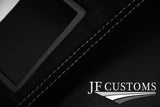 GREY STITCH SUEDE DASH CONSOLE RADIO SURROUND COVER FOR NISSAN 350Z 33Z 03-09