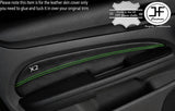 GREEN STITCH 2X FRONT DOOR CARD TRIM COVERS FITS FORD FOCUS MK3 08-11 5 DOOR