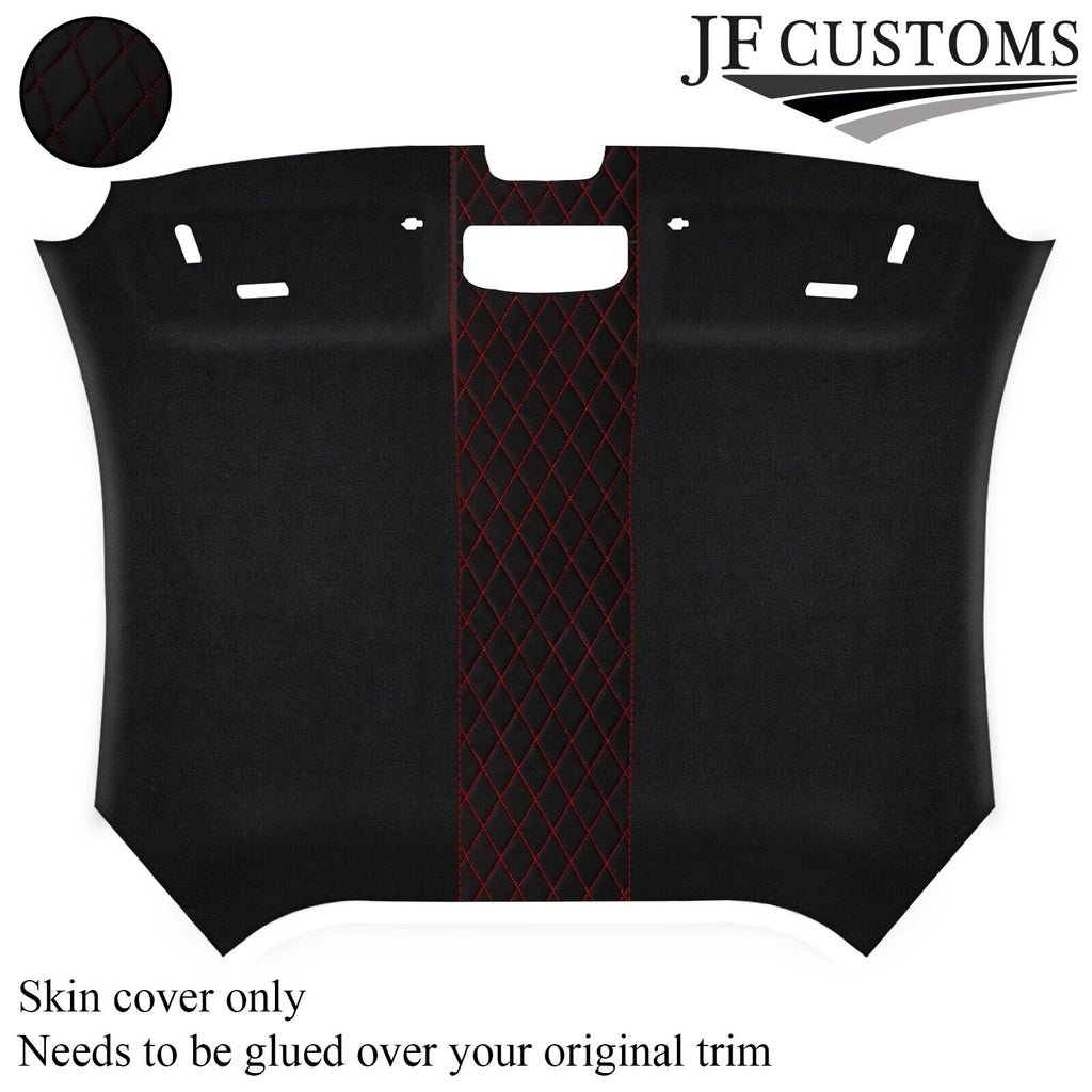 DSG2 RED DIAMOND STITCH LUXE SUEDE HEADLINER COVER FITS AUDI TT MK3 15-19