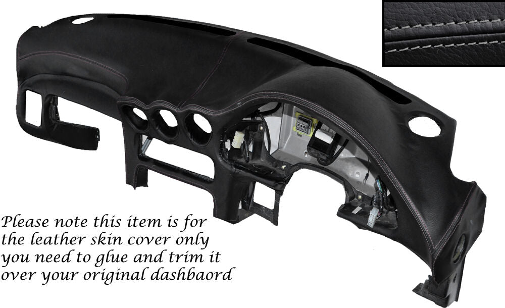 GREY STITCH DASH DASHBOARD LEATHER SKIN COVER FITS MITSUBISHI GTO 3000GT 92-99