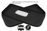 RED STITCHING 2X SUN VISORS LEATHER COVERS FITS CITROEN 2CV 2 CV CUSTOM NEW