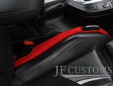 RED ITALIAN LEATHER 2X CAR KEY HOLDER PROTECTOR FITS FORD TRANSIT MK7 06-14