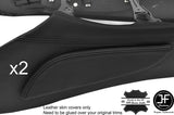 BLACK & BLACK LEATHER 2X KNEE PAD COVERS FITS BMW Z4 E85 E86 2003-2009 STYLE 2