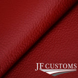 D RED LEATHER GEAR + BASE COVERS WITH PLASTIC FRAMES FOR TRIUMPH STAG 70-77