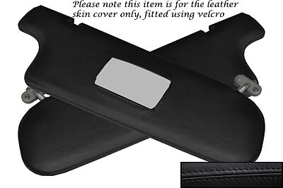 BLACK STITCH FITS BMW 6 SERIES E24 76-90 2X SUN VISORS LEATHER COVERS ONLY