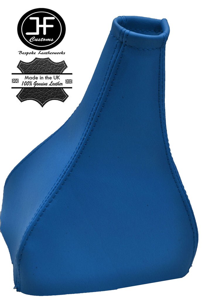 L BLUE LEATHER MANUAL GEAR STICK GAITER FITS OPEL VAUXHALL CORSA C 2000-2006