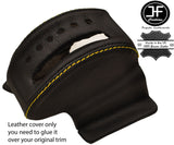 YELLOW  STITCH AUTOMATIC GEAR SELECTOR LEATHER COVER FITS JAGUAR E TYPE SERIES 3
