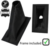 BLACK STITCH LEATHER HANDBRAKE GAITER + PLASTIC FRAME FITS TRIUMPH SPITFIRE MK4