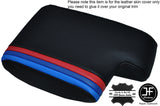 LONG TRI STRIPES BLACK STITCH LEATHER ARMREST COVER FITS BMW 3 SERIES E36 92-99