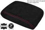 RED STITCH FITS VW SCIROCCO 2008+ ARMREST COVER REAL SUEDE CUSTOM NEW MADE IN UK