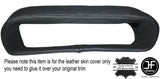 WHITE STICH BINNACLE HOOD CLUSTER GREY LEATHER COVER FITS DELOREAN DMC-12 91-83