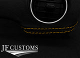 YELLOW STITCH LEATHER 2X FRONT DASH TRIM COVERS FITS MAZDA MX5 MK3 NC 05-14