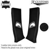 BLACK STITCH LEATHER & SUEDE COVERS FOR BMW E90 05-12 SALOON TOP RECOVERY KIT