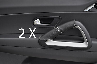 white stitch FITS VW SCIROCCO 2008+ 2X FRONT DOOR HANDLE COVERS CUSTOM NEW