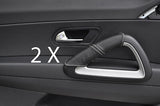 white stitch FITS VW SCIROCCO 2008+ 2X FRONT DOOR HANDLE COVERS CUSTOM NEW