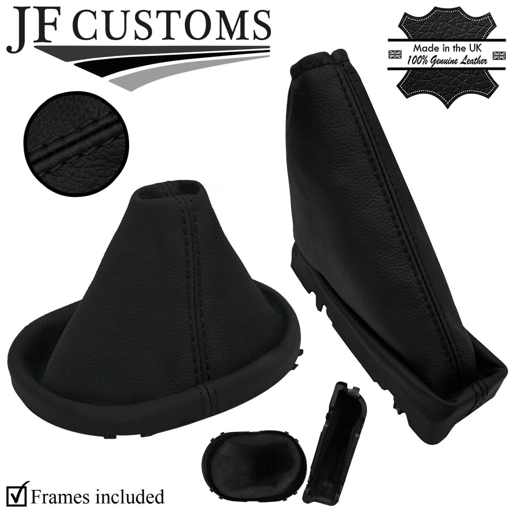BLACK STITCH LEATHER GEAR HANDBRAKE + PLASTIC FRAMES FITS FORD ESCAPE 05-07