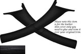 BLACK STITCH FITS CITROEN C3 2002-2010 2X WINDSCREEN PILLAR LEATHER COVERS ONLY
