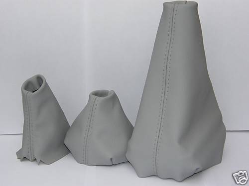 FITS LAND ROVER DISCOVERY 3 GREY LEATHER GAITERS TDI TD5 CUSTOM NEW MADE IN UK